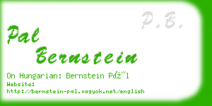 pal bernstein business card